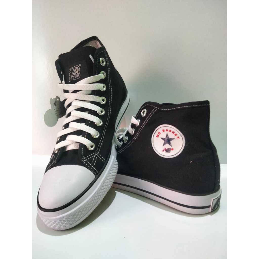 SEPATU SEKOLAH//SEPATU KERJA HITAM PUTIH MB NEW BASKET
