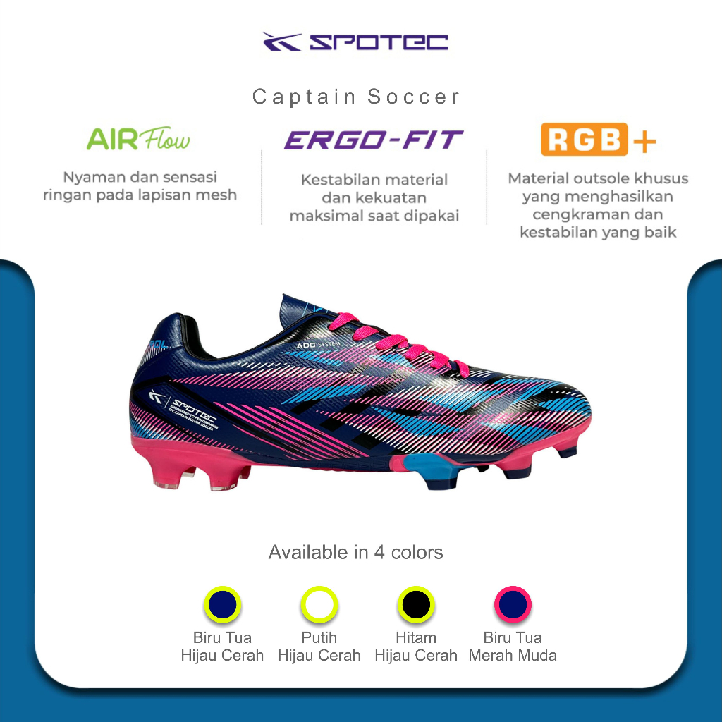 Sepatu Soccer / Sepatu Bola / Captain Soccer / Spotec Original