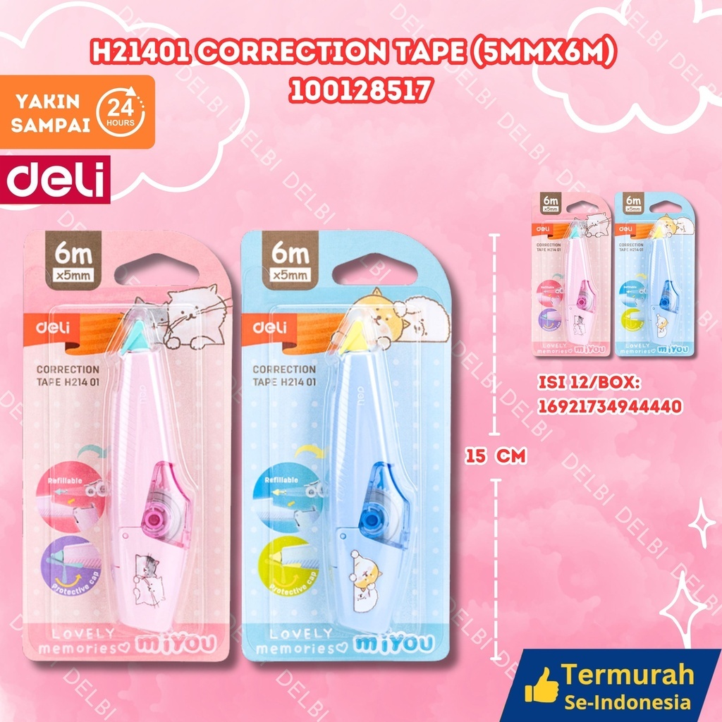 

DELI Correction Tape TIPEX KERTAS