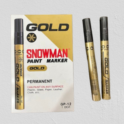 

Spidol Permanent Paint Marker Snowman Gold (1pcs)
