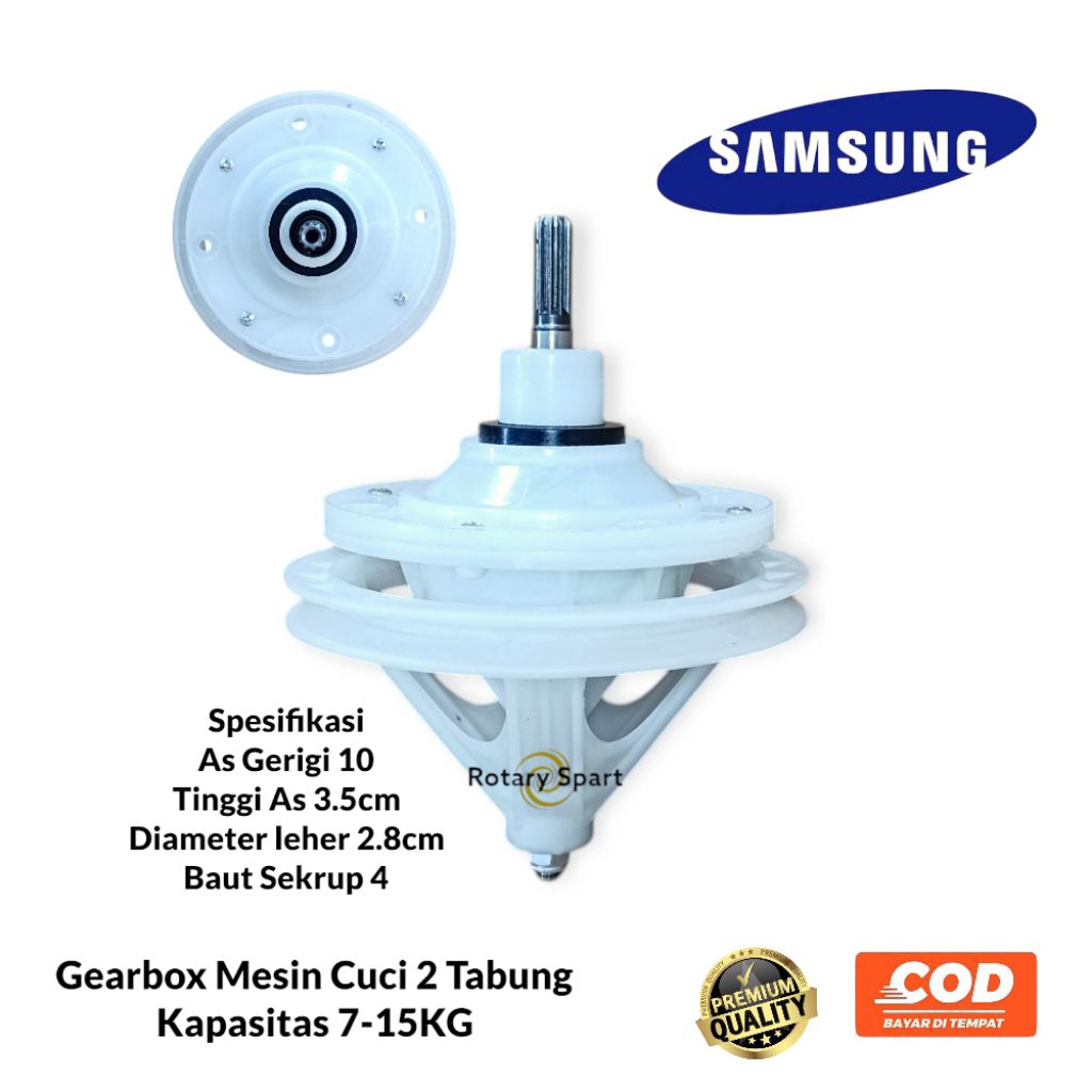 GEARBOX/GERBOX AS Gerigi 10 Mesin cuci Samsung 2 Tabung kapasitas 7-15 KG