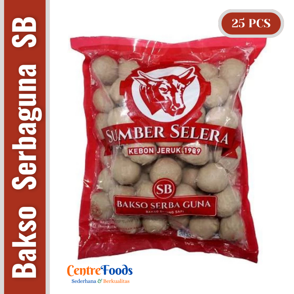 

Bakso Daging Sapi SB - Baso Serbaguna SUMBER SELERA | Isi 25 Pcs - 325gr [ Harga Per BKS ]