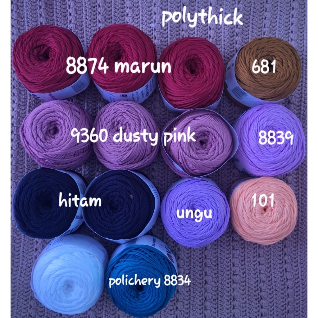 Benang rajut polythick onitsuga