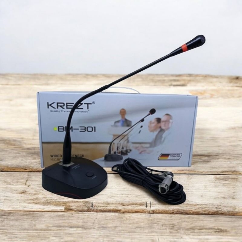 Mic Meja KREZT BM 301 krezt Bm301 Mic kondensor Mimbar Mic meeteng pidato khutbah