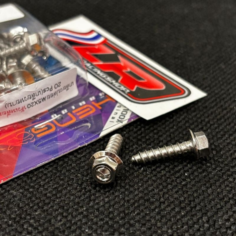 baut filter/body stainless steel 2 kunci 5x20 yamaha 2 cm probolt anti karat heng nmax fino nouvo mi