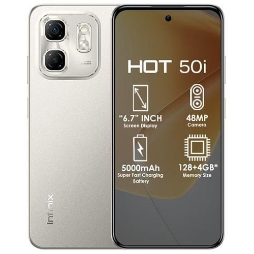 Infinix Hot 50i NFC ram 6/128 GB Display : 6.7” 120Hz Punch-Hole with Dynamic Bar