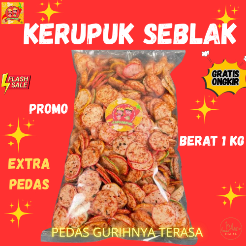 

1 KG KERUPUK SEBLAK KERING DAUN JERUK LAGI PROMO NIH