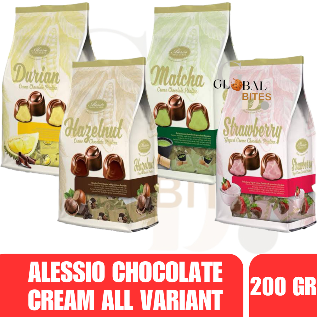 

Alessio Cioccolato Praline Durian Hazelnut Matcha Strawbery 200g Coklat Malaysia Coklat Singapore