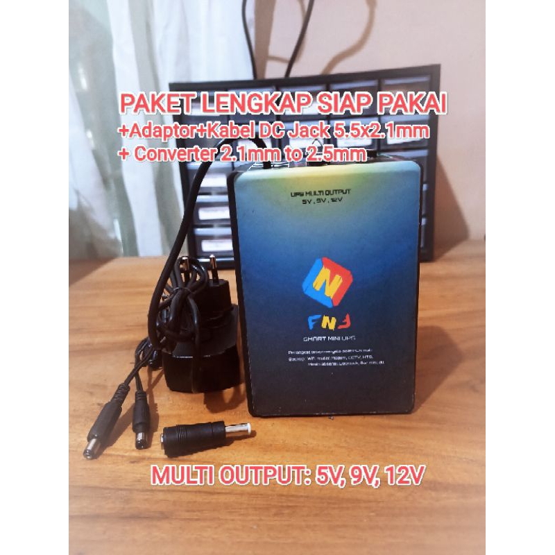 Mini UPS Request Output 5V 9V 12V 15V 19V 24V Backup Wifi Modem Router CCTV HTB Bor Mini Drill Tetap