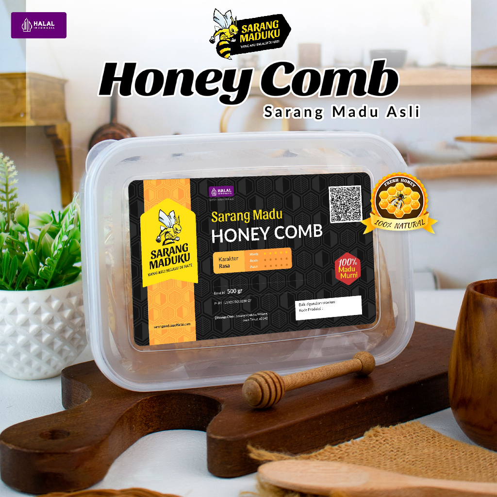 

Sarang Maduku Madu Sarang Asli 100% Raw Honey 500gr
