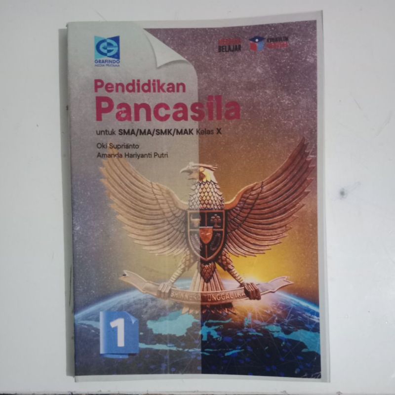 buku Pendidikan Pancasila SMA kelas 1-10 penerbit Grafindo