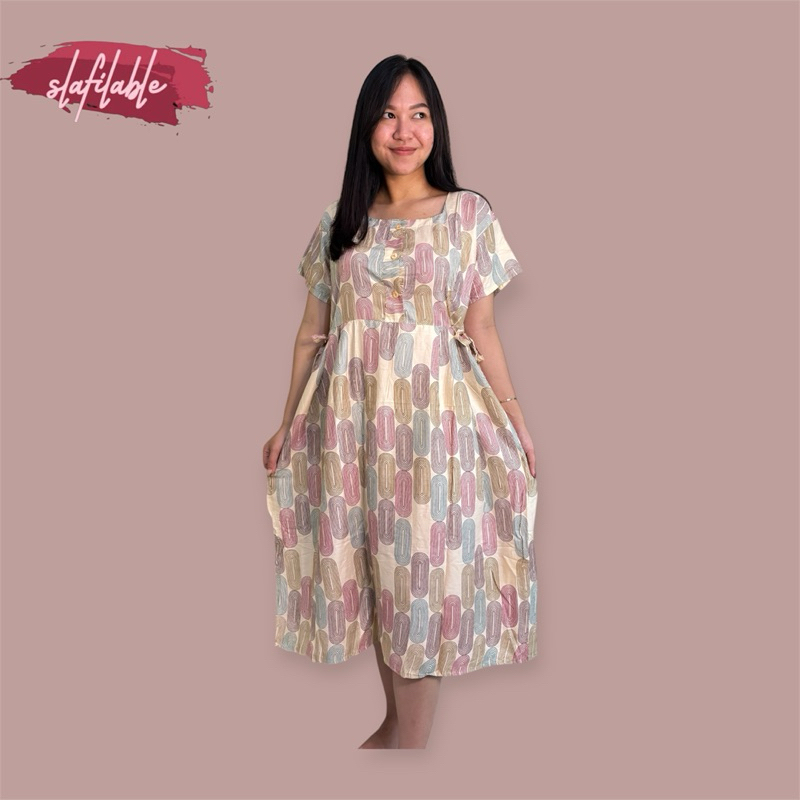 Daster Anak Muda Kimono Tali Samping Kancing Depan Busui Friendly Kekinian LD 110cm