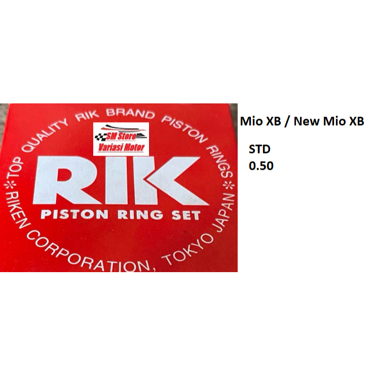 RIKEN RIK RKN JAPAN Ring Piston Seher  Mio XB / New Mio XB ORIGINAL STANDAR STD OS 50 0,50 53,5 54  