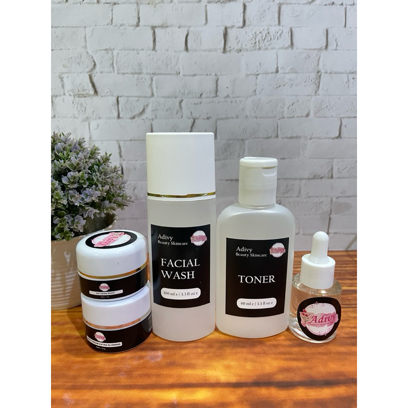 (FREE GIFT) PAKET EXTRA ADIVY SKINCARE 5 MACAM By silvy ivana