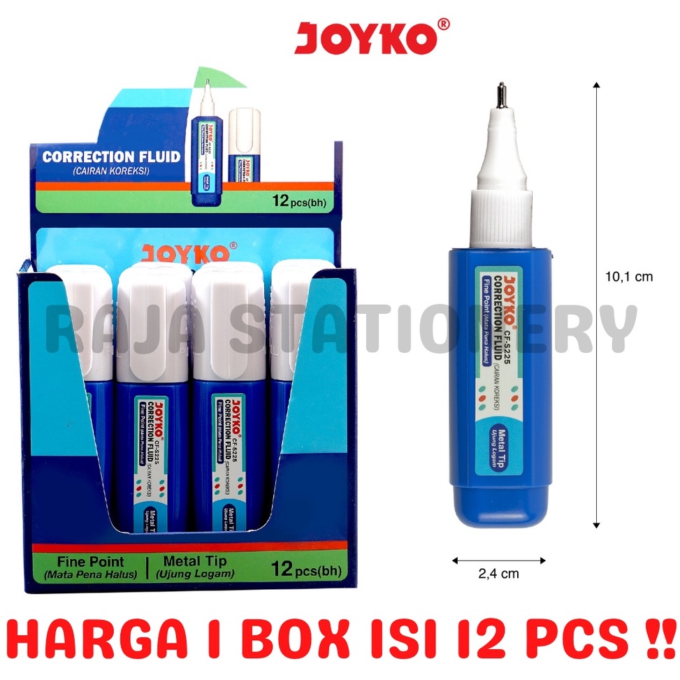 

KODE O67C JOYKO CORRECTION FLUID TIPEX CAIR JOYKO CFS225 KERTAS DOKUMEN TIPX TIPEX LUSIN 12PCS