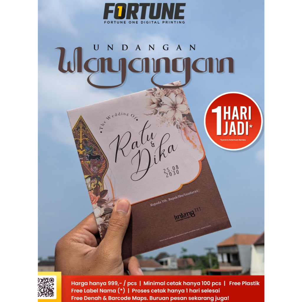 CETAK UNDANGAN WAYANGAN JAWA | UNDANGAN MURAH SEHARI JADI