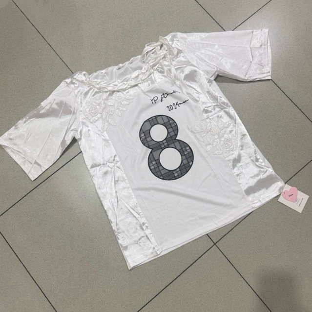 KAOS ATASAN WANITA OVERSIZE JERSEY SABRINA ANGKA 8 SIWA BKK