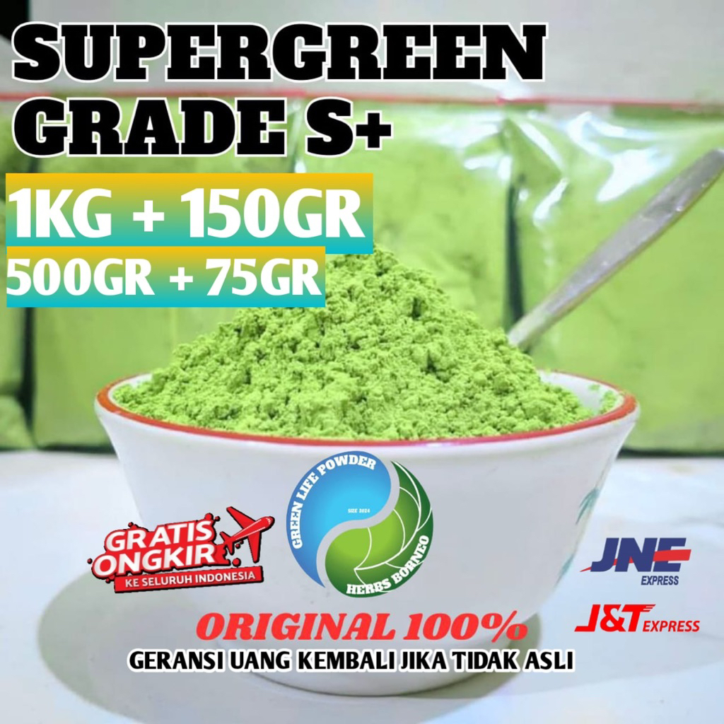 

Bubuk Purlikkk | Keratonm Green Life Powder 1kg + 150g | Herbal Asli | Kualitas Premium A+ | S++