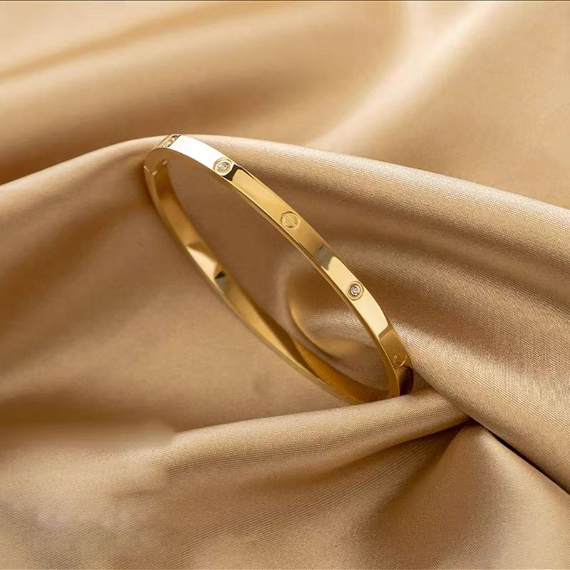 Happy Tuummy Gelang Titanium Wanita - Gelang Slim Nagita - Gelang Titanium Wanita Mirip Emas Asli