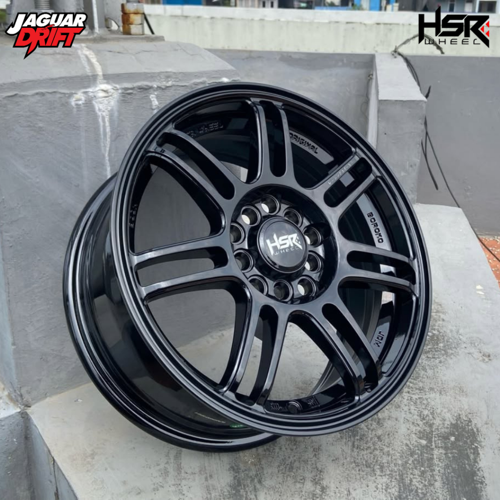 Jual Velg Mobil Ring 15 Untuk Mobil Innova, Ertiga, Xpander Velek Hsr Boon R15 Warna Hitam