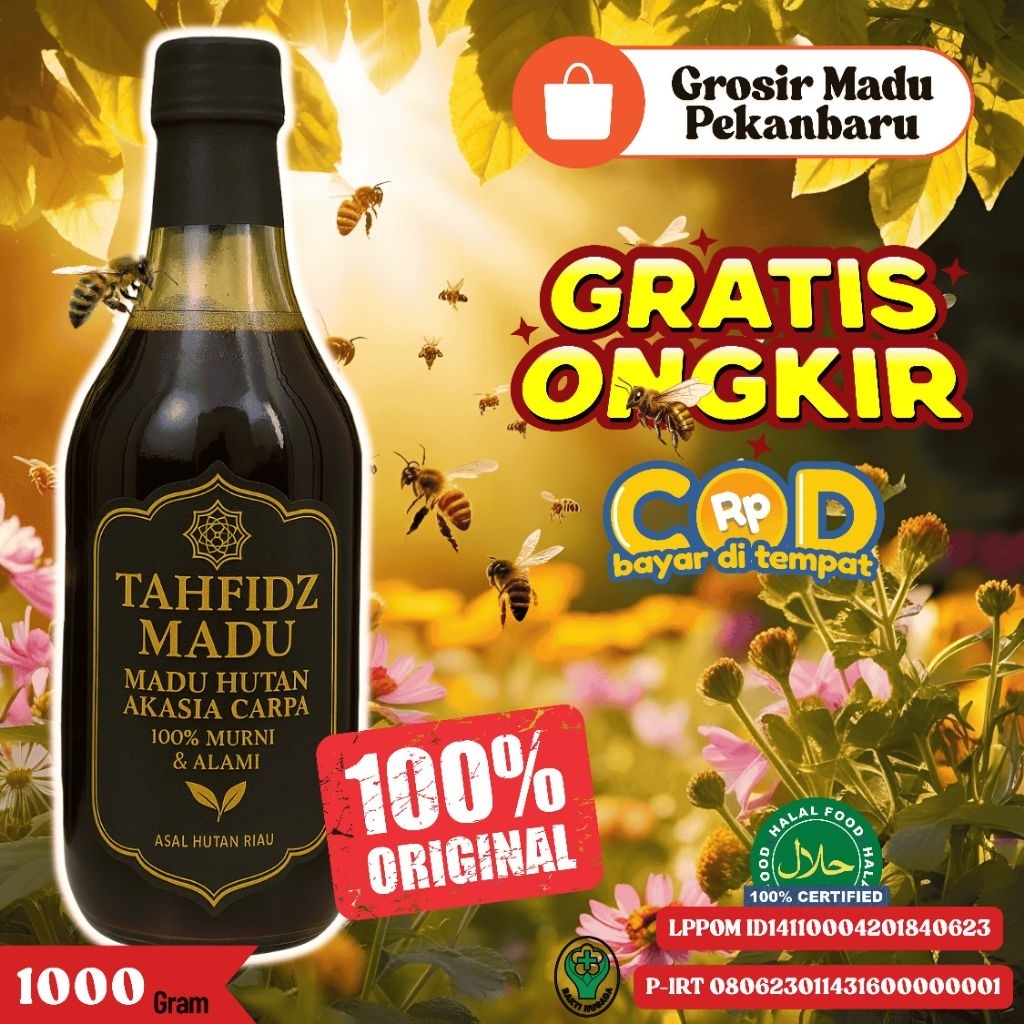

madu akasia carpa rekomendasi ustad murni alami asli dari hutan akasia Riau netto 1kg terjamin keasliannya dan kemurnian setiap tetes