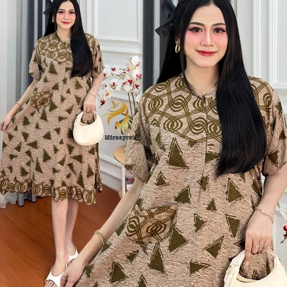 KODE W33Y Daster wajik kekinian Gaun Batik Wanita Lengan Pendek