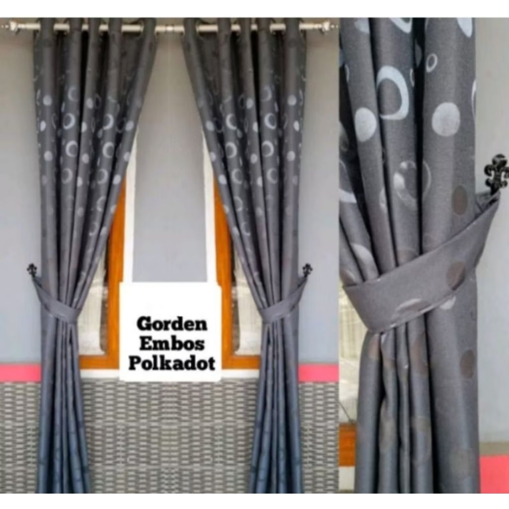 [OCC] Gorden jendela/gorden pintu/gorden embos smokring/gorden polkadot termurah/gorden terlaris