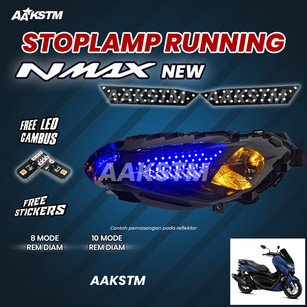 Lampu Rem New Nmax 2021 2023 8 10 Mode Running Lampu Stoplamp Variasi LED