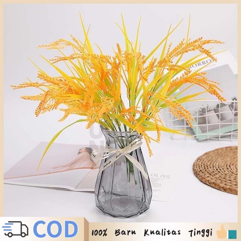 7 Cabang Bunga Padi Bunga Padi Plastik Bunga Padi Kering Hiasan Padi Padian Dekorasi Rumah