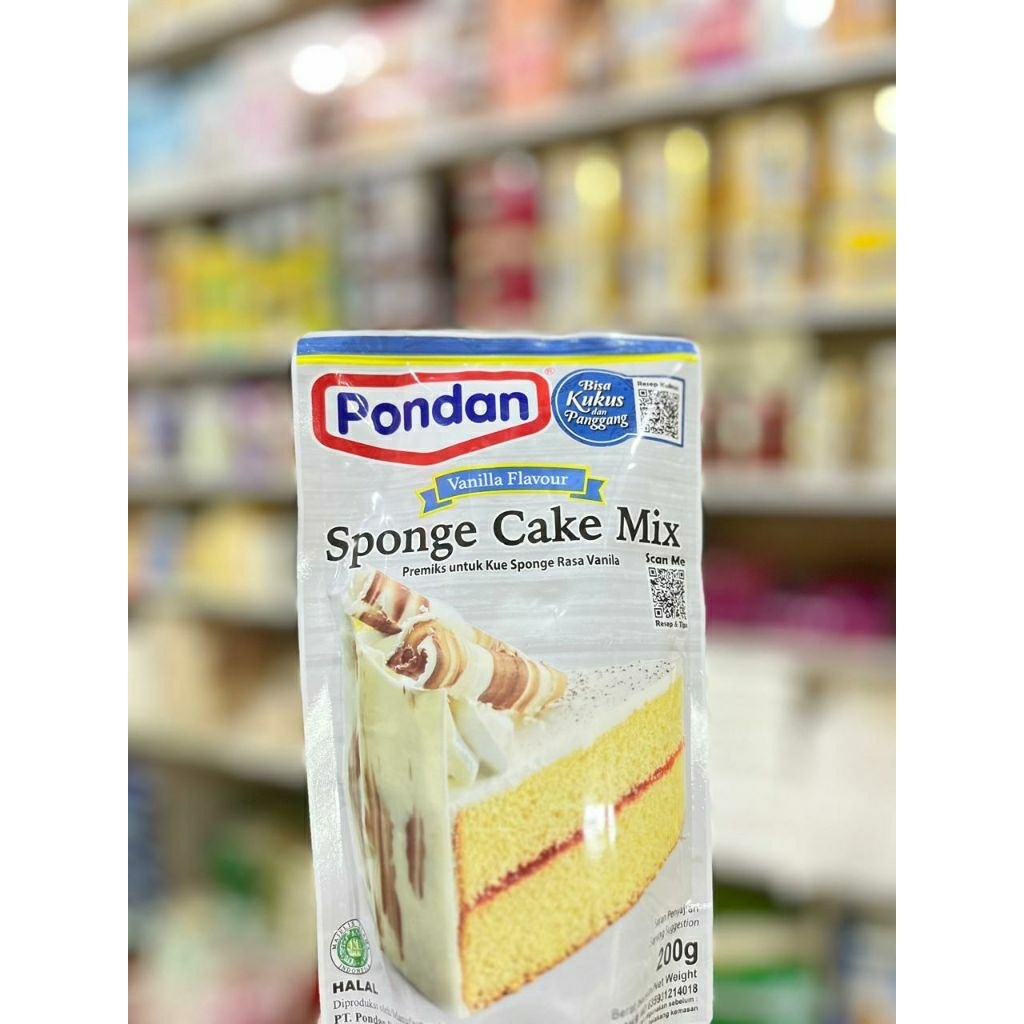 

Pondan Sponge Cake Mix Vanilla / Pondan Sponge Cake Vanilla / Tepung kue vanilla 200gr