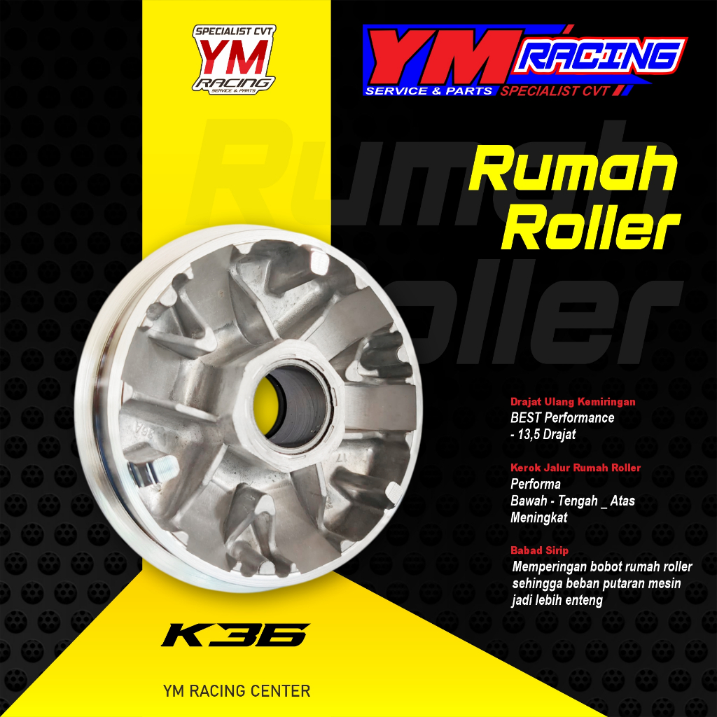 rumah roller vario 150 / rumah roller vario 125 ( bubutan 13,5 derajat/cowak jalur/babad sirip) 36A 