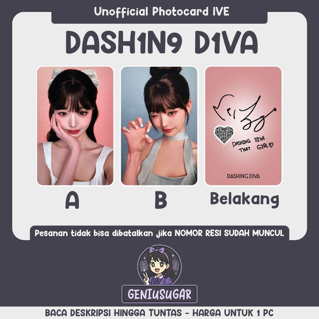 [IVE WONY] WONYOUNG X DASH1N9 D1VA UNOFFICIAL PHOTOCARD