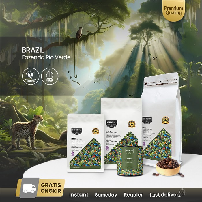 

Northsider Kopi Arabika Brazil Fazenda Rio Verde Natural Coffee
