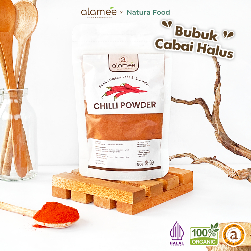 

ALAMEE Cabe Bubuk Halus Bumbu Dapur Organik Chilli Powder Chili Cabai Seasoning 50 Gram