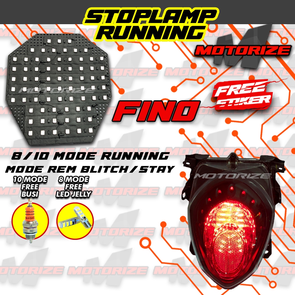 STOPLAMP RUNNING FINO LAMPU LED REM BELAKANG MOTOR VARIASI MOTORIZE