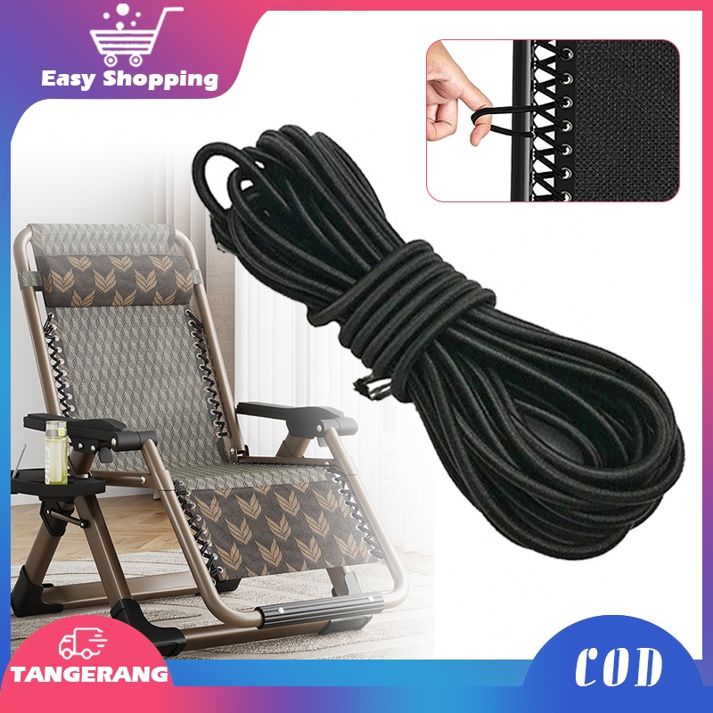 4pcs Tali Kursi Taman Tali Bungee Elastis Pengganti Untuk Kursi Zero Gravitasi Tali Kursi Teras Tali