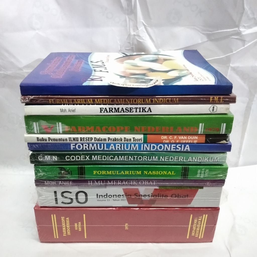 PAKET PRAKTIS 11 BUKU FARMASI FI3 - ISO - IMO - FORNAS - C.M.N - FOI - ILMU RESEP VANDUIN - FARNED -