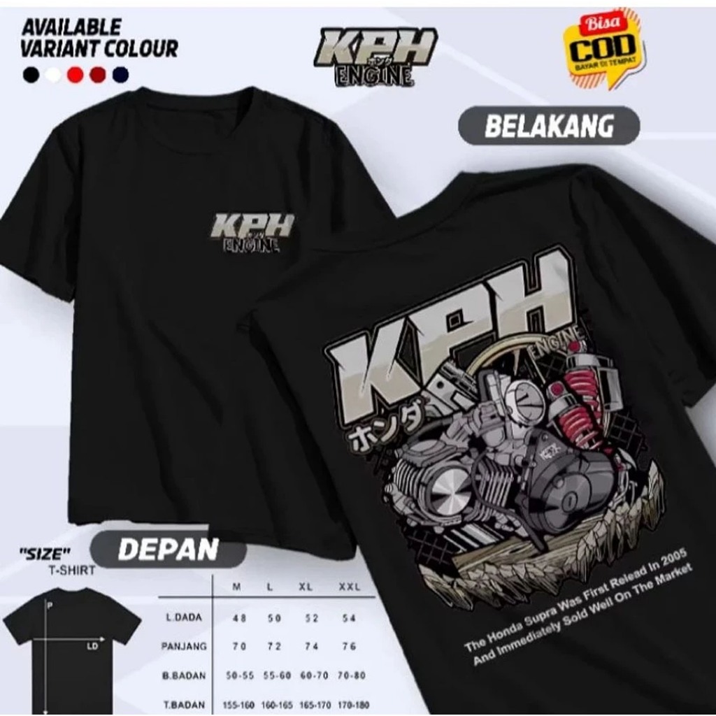 Kaos KPH Engine // Baju Racing Terbaru Honda KPH Engine // Kaos Pria Unisex Combed 24s / Kaos KPH