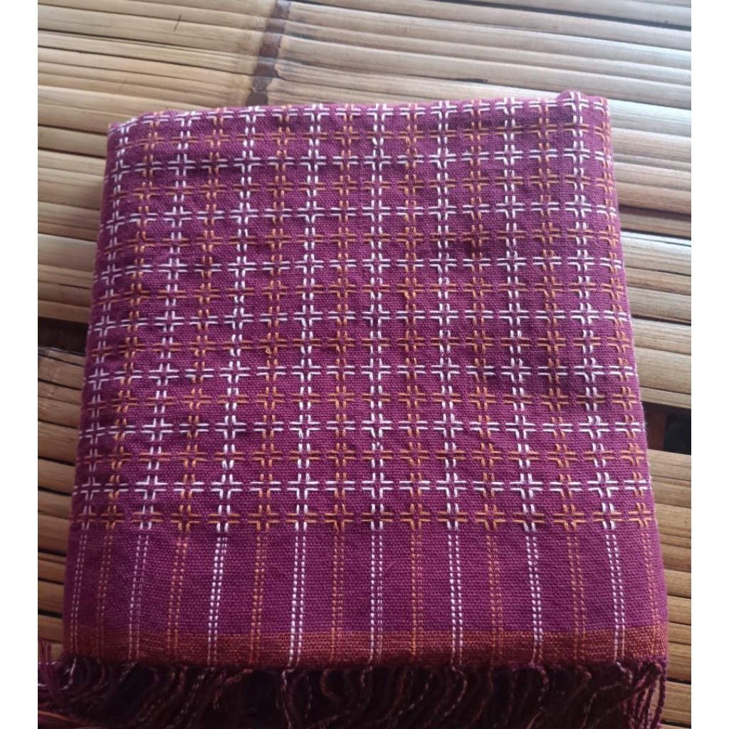 kain tenun baduy suwat songket full,warna dasar ungu