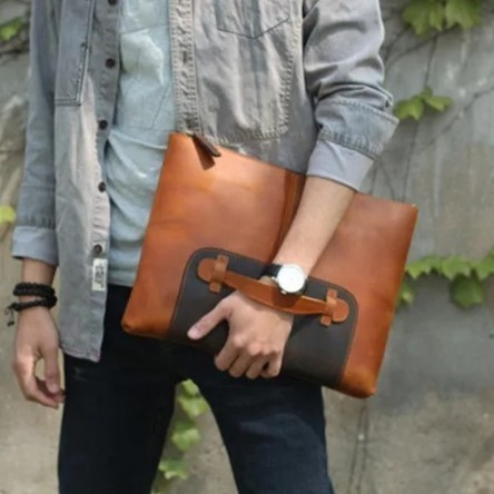 Tas Tangan Kulit Asli - Cover Ipad/Laptop