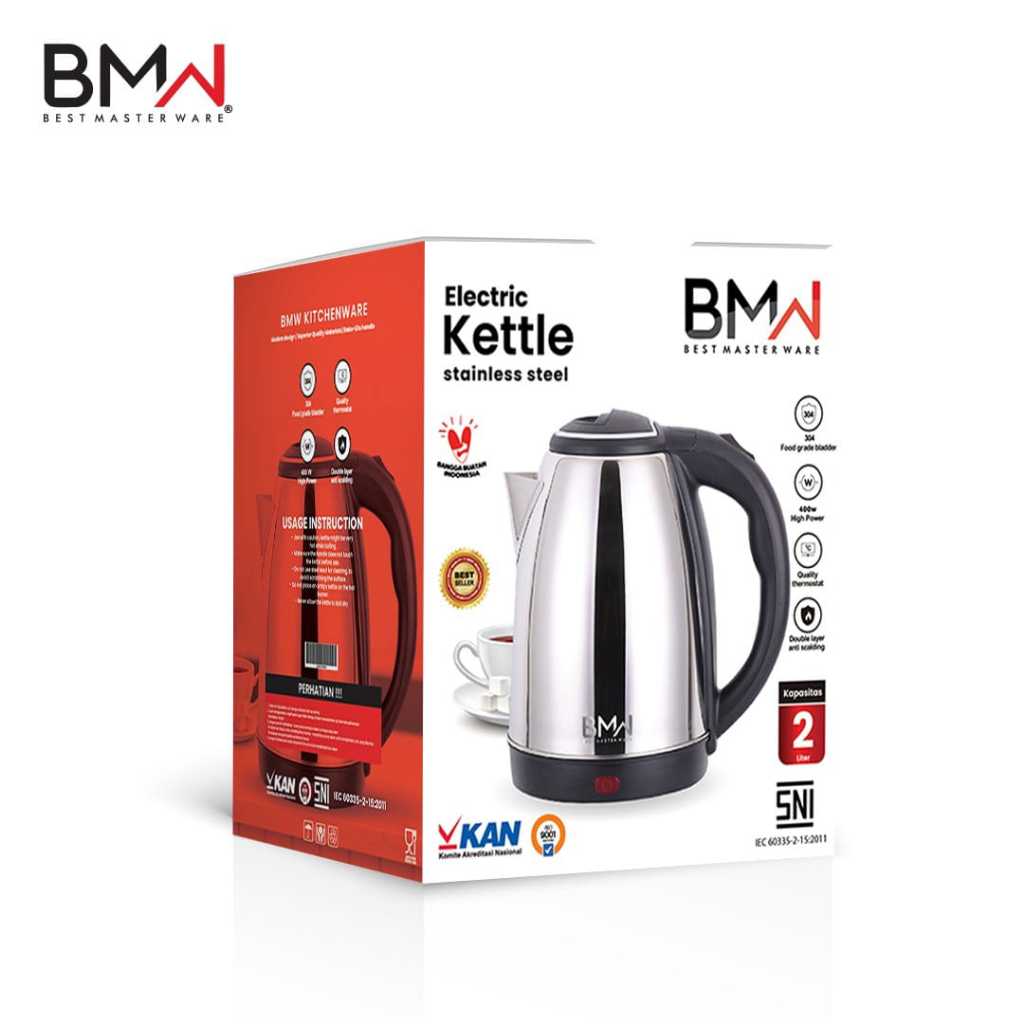 Teko Listrik BMW 2 Liter - Pemanas Air - Tempat Air Minum Elektrik