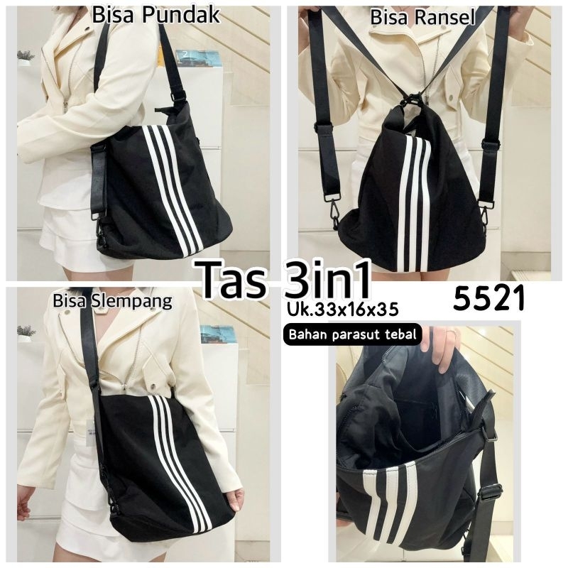 Tas selempang 3in1 bahan parasut tebal 5521