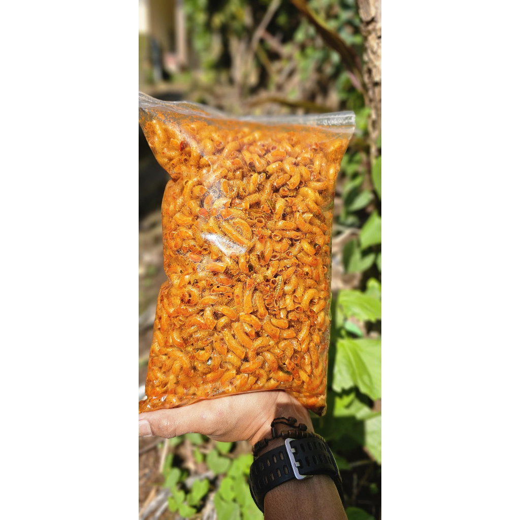 

Makaroni cikruh pedas daun jeruk isi 250gram