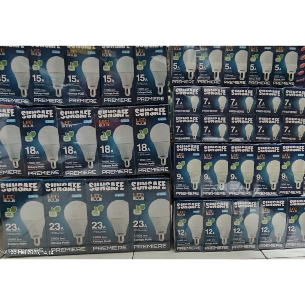 lampu led sunsafe 5wt.7wt.9wt.12wt.15wt.18wt.23wt