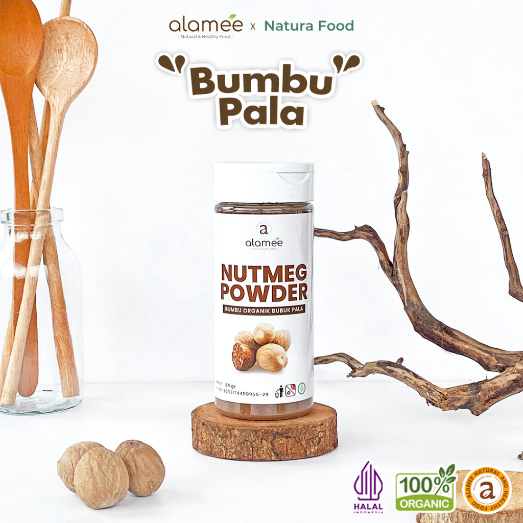 

ALAMEE Pala Bubuk Nutmeg Powder Bumbu Dapur Rempah Seasoning Organik Tabur
