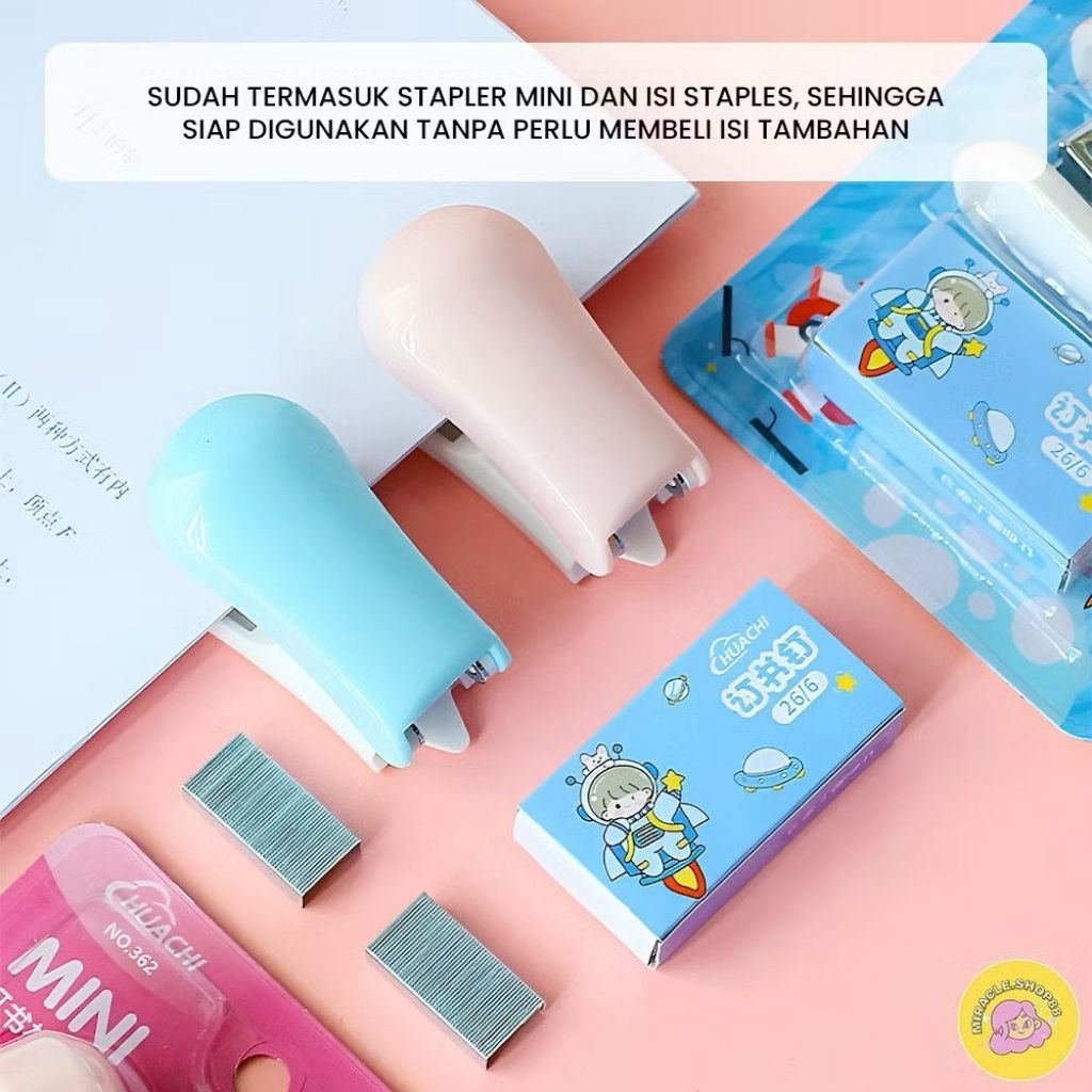 

Paket +isi Stapler Set Mini Lucu Karakter Staples Mini Portable + Isi Stapler Set Free Isi Refill Staples Lucu Steples Cute Character Cartoon Karakter Kartun Aesthetic Estetik peralatan alat tulis sekolah jepretan lucu hv