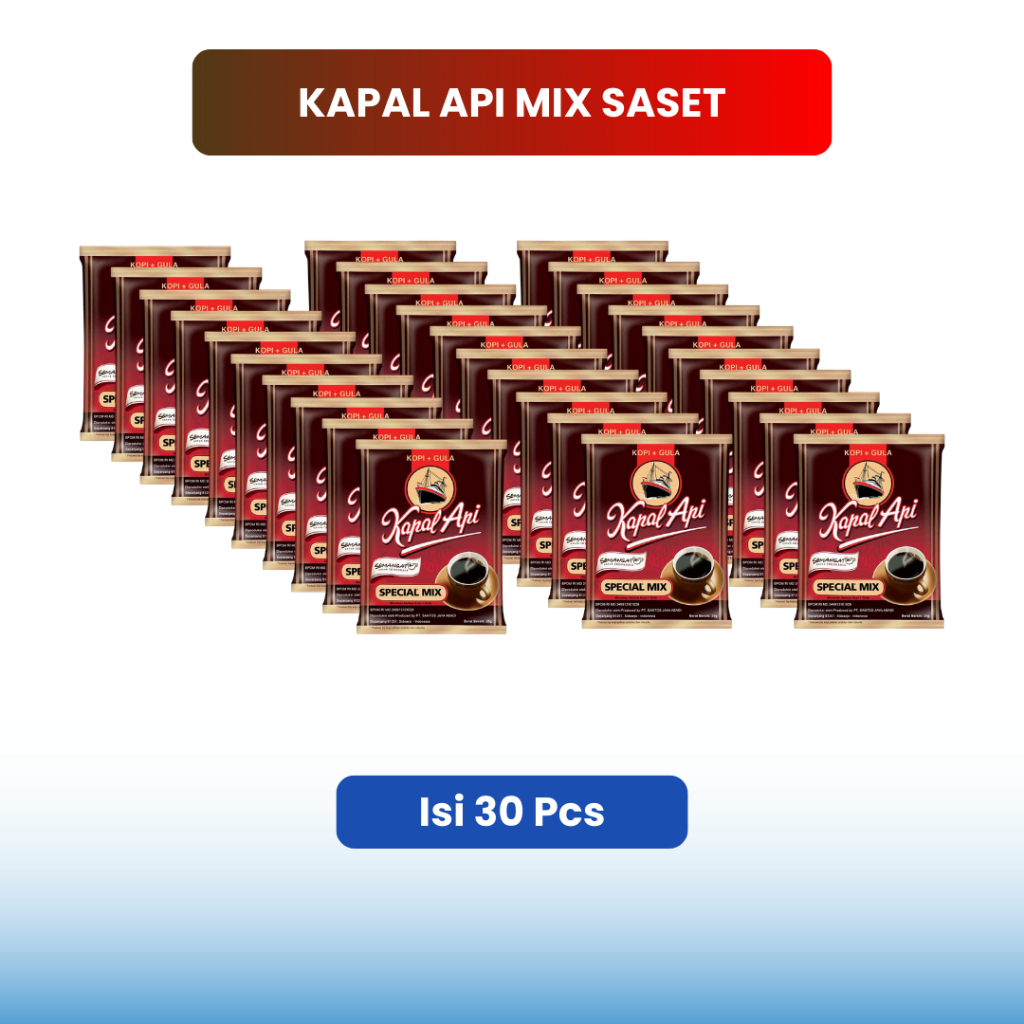 

Jual Kopi Kapal Api Mix Saset Paket 30 Saset / 3 Renceng