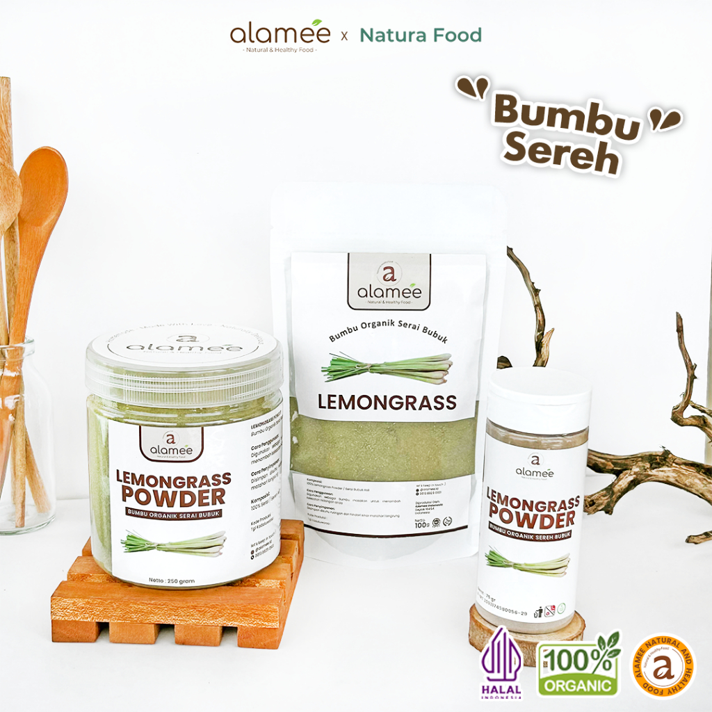 

ALAMEE Sereh Bubuk Lemongrass Powder Bumbu Dapur Organik Serai Murni Asli Seasoning