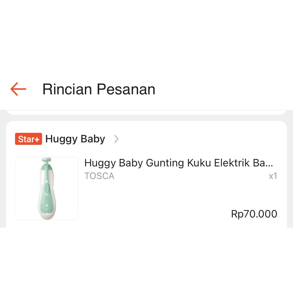 PRELOVED Potongan kuku Huggy Baby