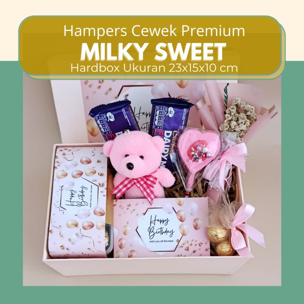 

Hampers Kado Ultah Cewek Ulang Tahun Anniversary Hadiah Pacar Cewe Hamper Birthday Premium Milky Sweet by Hapunni